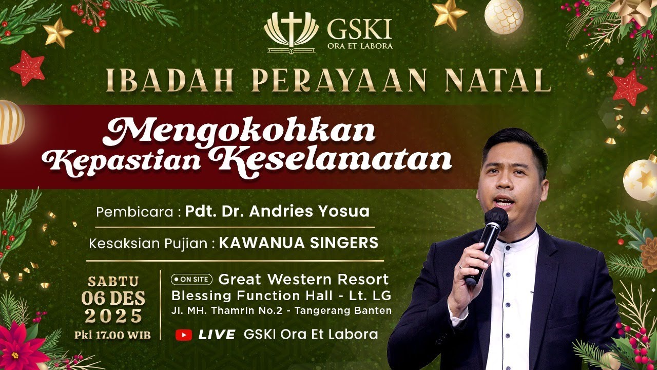 NATAL GSKI ORA ET LABORA | SABTU, 06 DESEMBER 2025 | PUKUL 17.00 WIB
