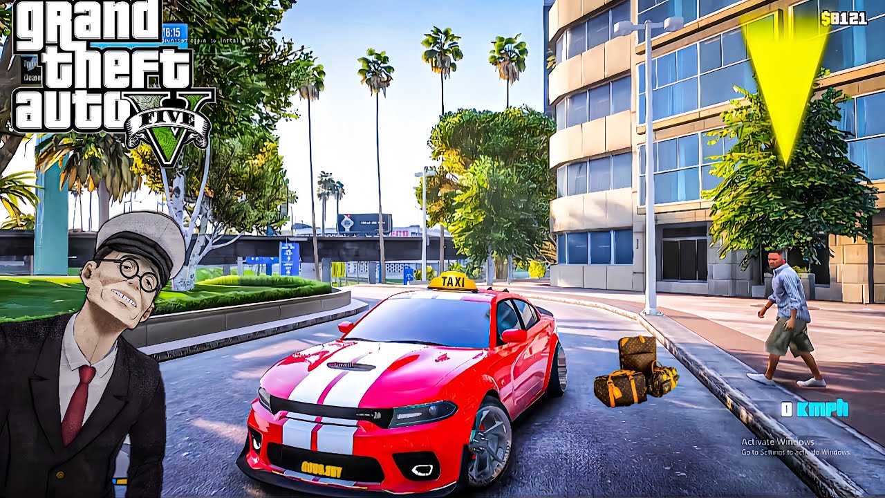 GTA 5 - Роскошная работа таксиста Uber на Dodge Challenger SRT | Геймплей GTA 5 🥵