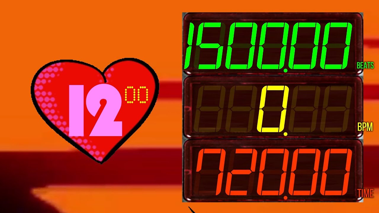 BCG 12 Minutes Countdown (1,500 HeartBeats Countdown 10-240 BPM) Remix The Game of Life 1960 Theme 3