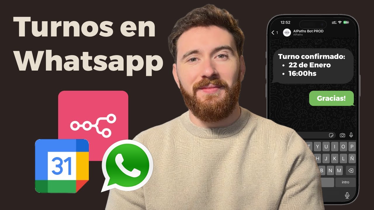 Chatbot de WhatsApp: agenda turnos automaticamente (n8n + Google Calendar)