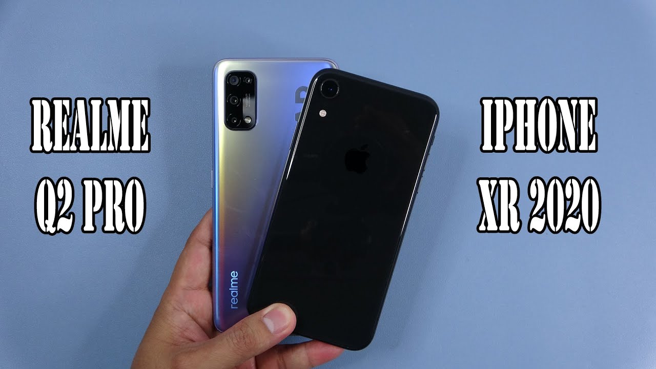 Realme Q2 Pro vs iPhone XR 2020 | SpeedTest and Camera comparison