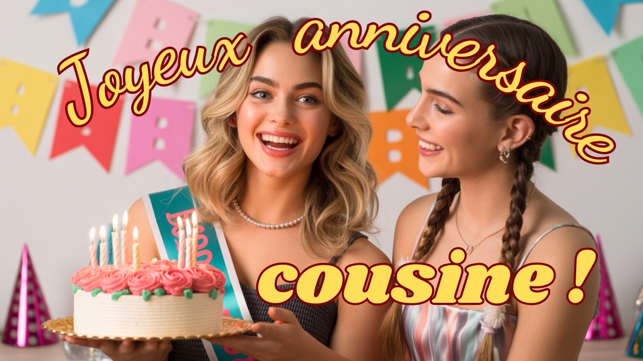Joyeux Anniversaire ma Cousine ! 🎂 | Chanson d’Anniversaire 🎶