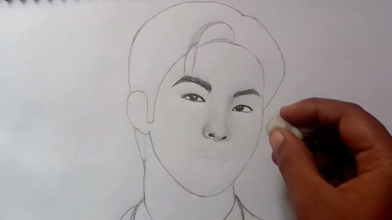 How to draw BTS Jin Drawing easy step by step #Jin Drawing 🔥🔥#Drawing 