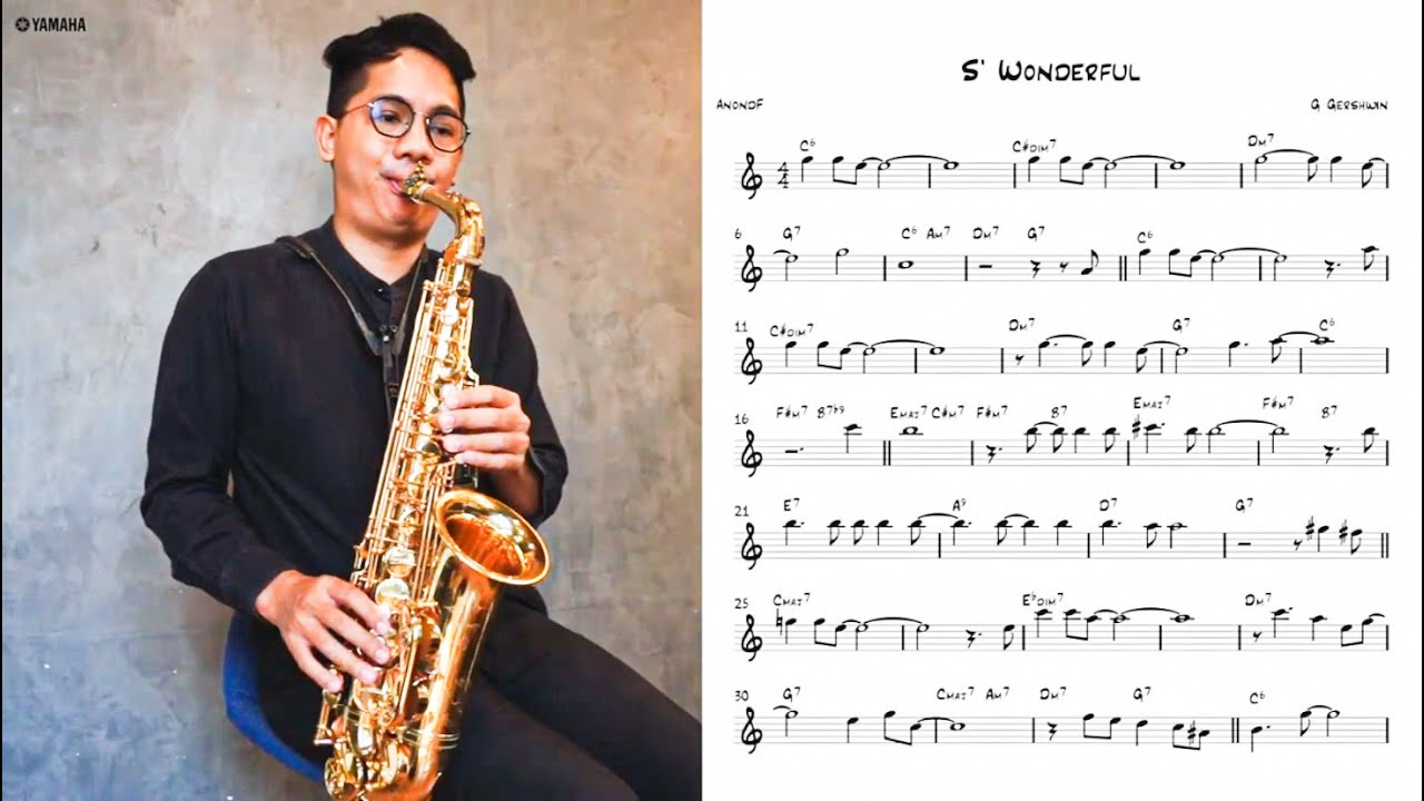 'S Wonderful (easy solo) for saxophone