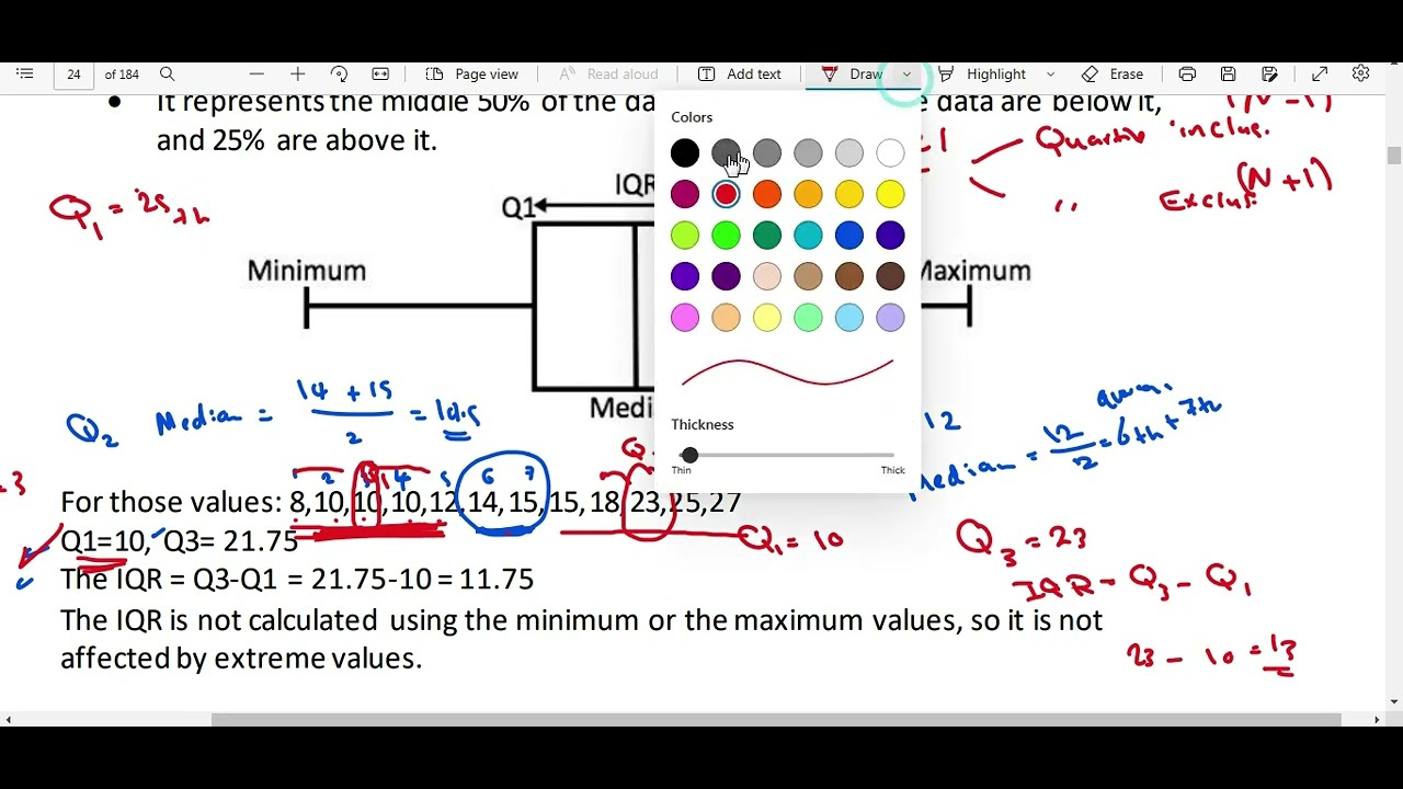 IQR ( Inter-Quartile Range) Question #statistics #إحصاء