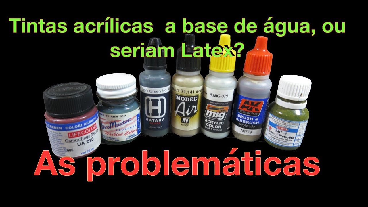 Tintas acrilicas a base d'gua,  vantagens e problemas [Tintas para o modelismo]