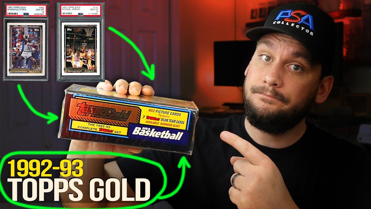 Золотая баскетбольная коробка Topps 1992 года. Открытие охоты за карточками новичка Шакила О'Нила!