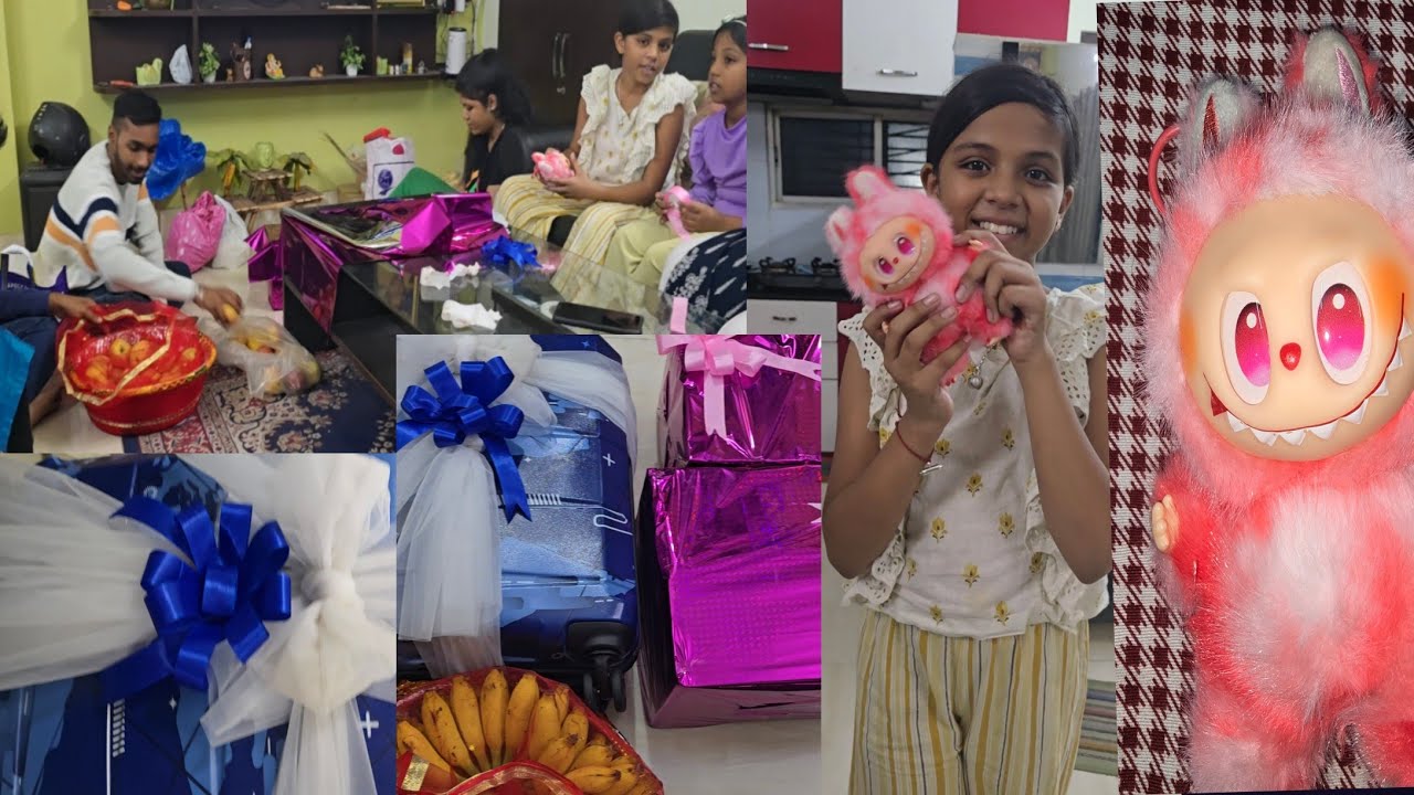 Itine Sare Gift Packing Kiske Liye🎁🎁#Pagal Banaya Hamein Labubu#@Trishatanisha🪆