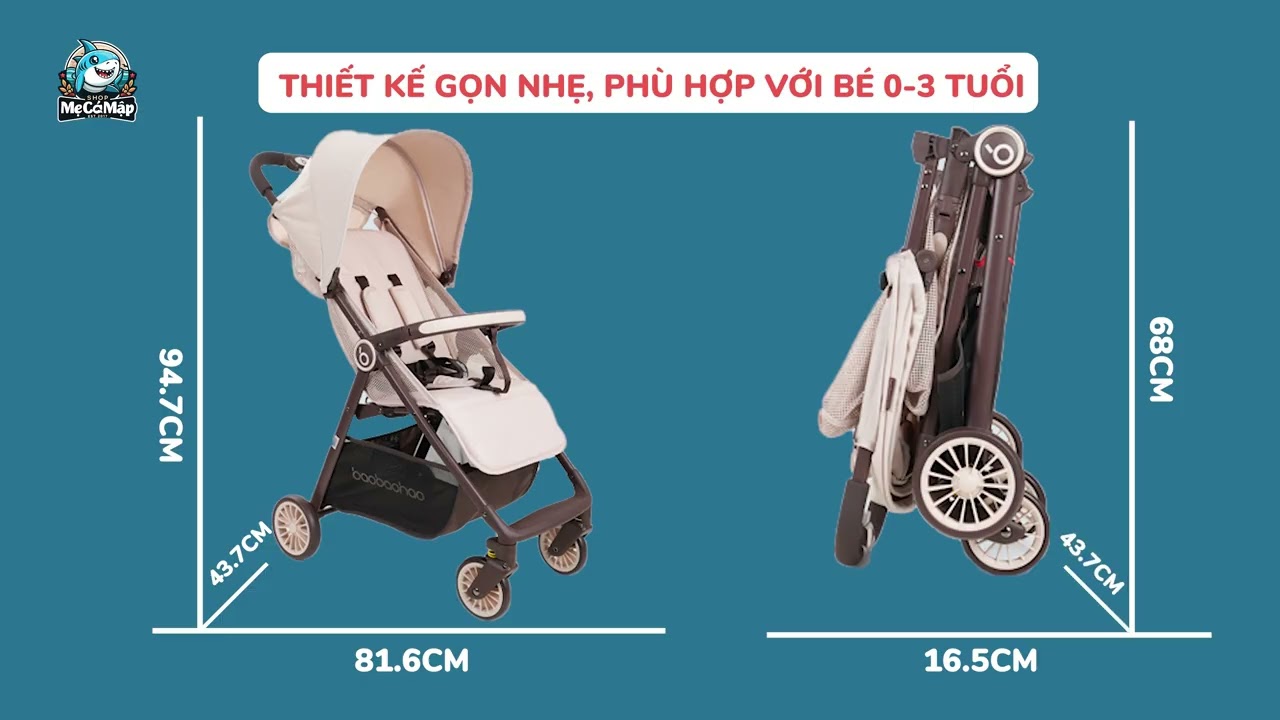 Giới thiệu và hướng dẫn lắp đặt xe đẩy Baobaohao A2