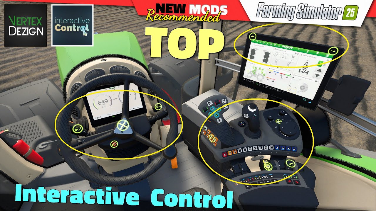 FS25 ★ TOP ★ Interactive Control (by Vertex Dezign)  - Farming Simulator 25 Mods Review QHD