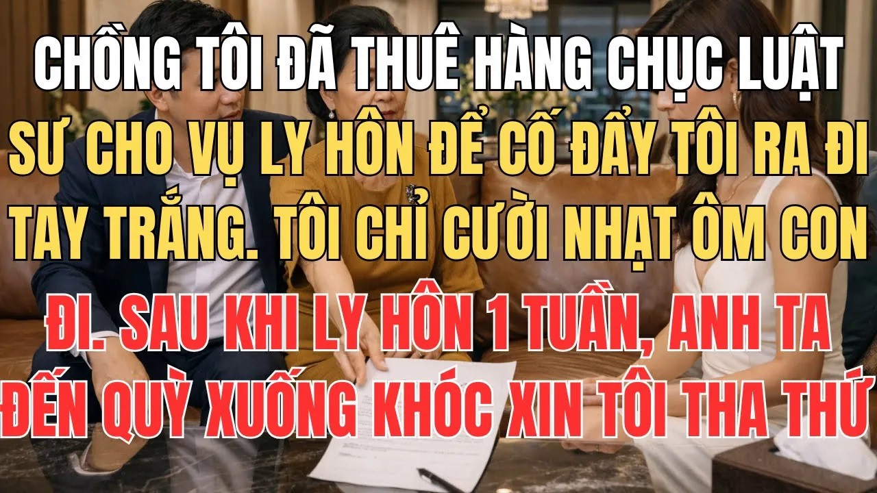 Chồng Thu&ecirc; H&agrave;ng Chục Luật Sư &Eacute;p Người Vợ Ra Đi Tay Trắng 1 Tuần Sau Anh Ta Đến Quỳ Xuống Xin Tha Thứ