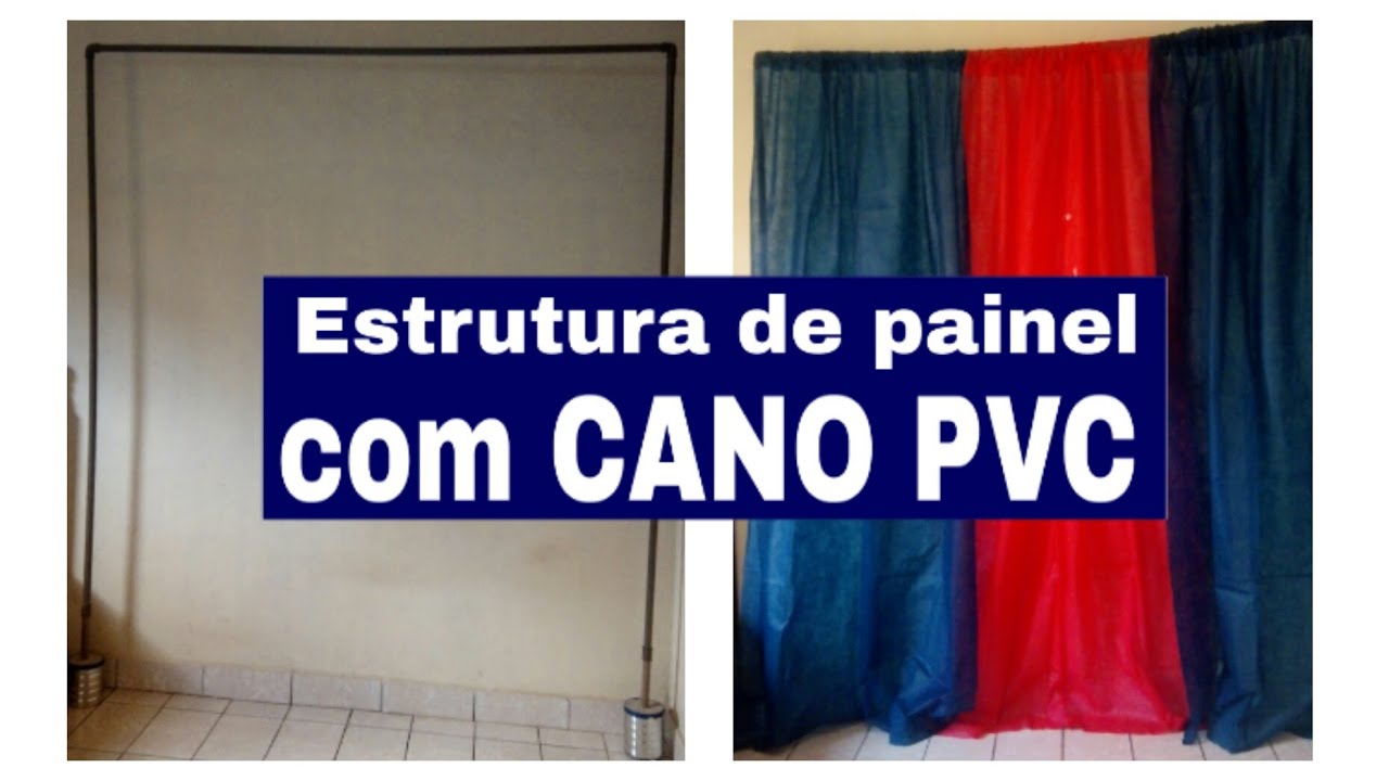 Estrutura de painel com cano PVC para festa