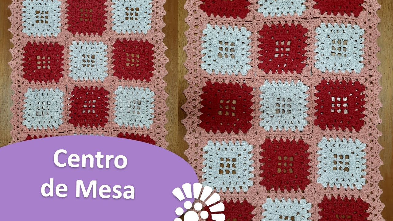 Centro de Mesa Retangular de Crochê - Passo a Passo