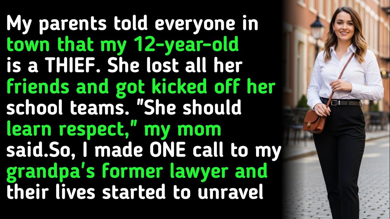 My parents told everyone in town that my 12-year-old is a THIEF. She lost all her friends and got...