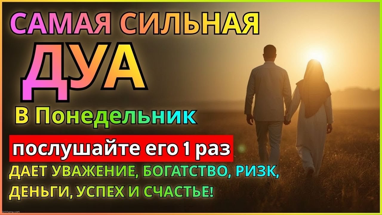 ИншаАллах!САМАЯ СИЛЬНАЯ Дуа В ПОНЕДЕЛЬНИК! Все желаниясбываются! Очень сложные проблемы будут решены