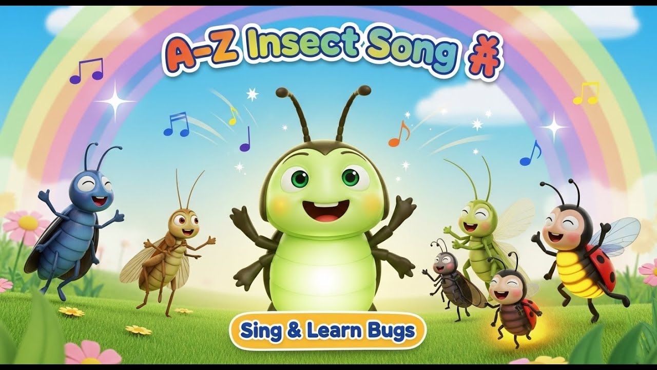 A–Z Insect Song 🐞🎵 | Fun Rhymes for Kids | Catchy Bug Songs That Make Kids Sing, Learn & Laugh! 🐜🦋