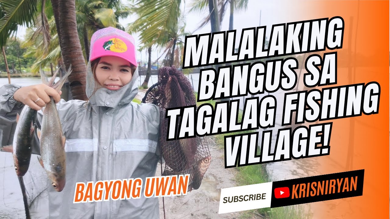 HAGUPIT NG BAGYONG UWAN DAGSA NG MALALAKING BANGUS  TAGALAG FISHING VILLAGE MATAPANG na PANGINGISDA