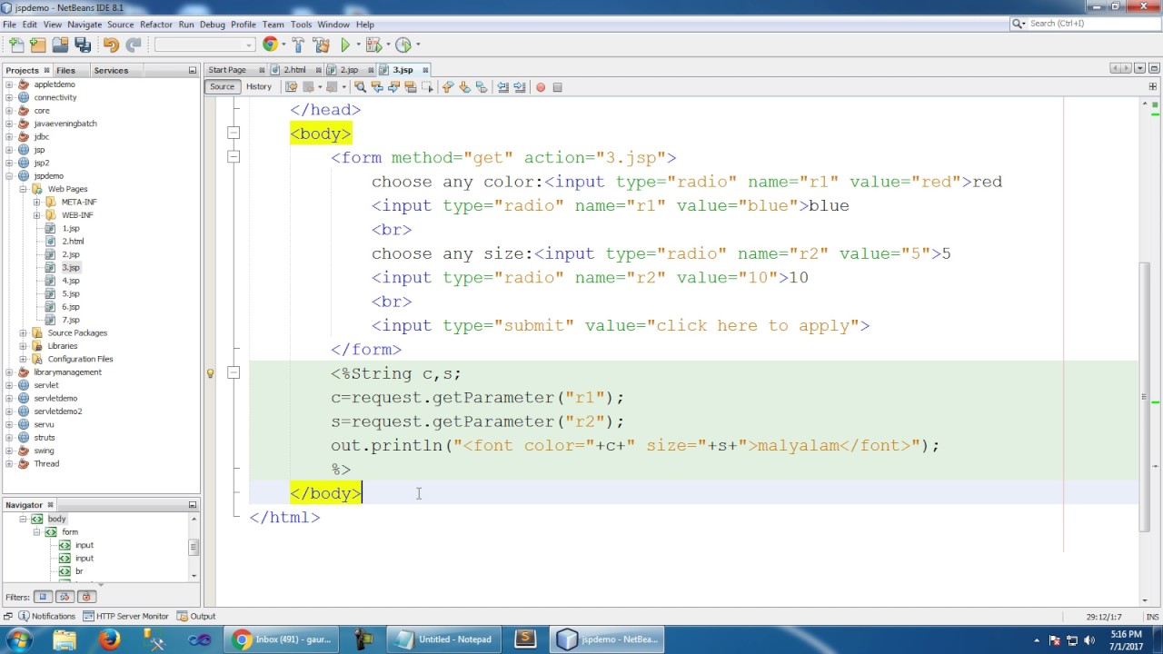 font size and color in jsp #7