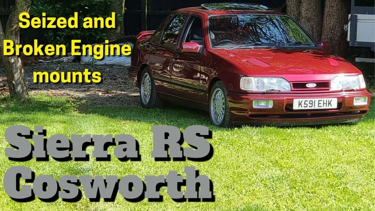 Ford Sierra RS Cosworth replacing the broken / seized engine mount getting everything back together