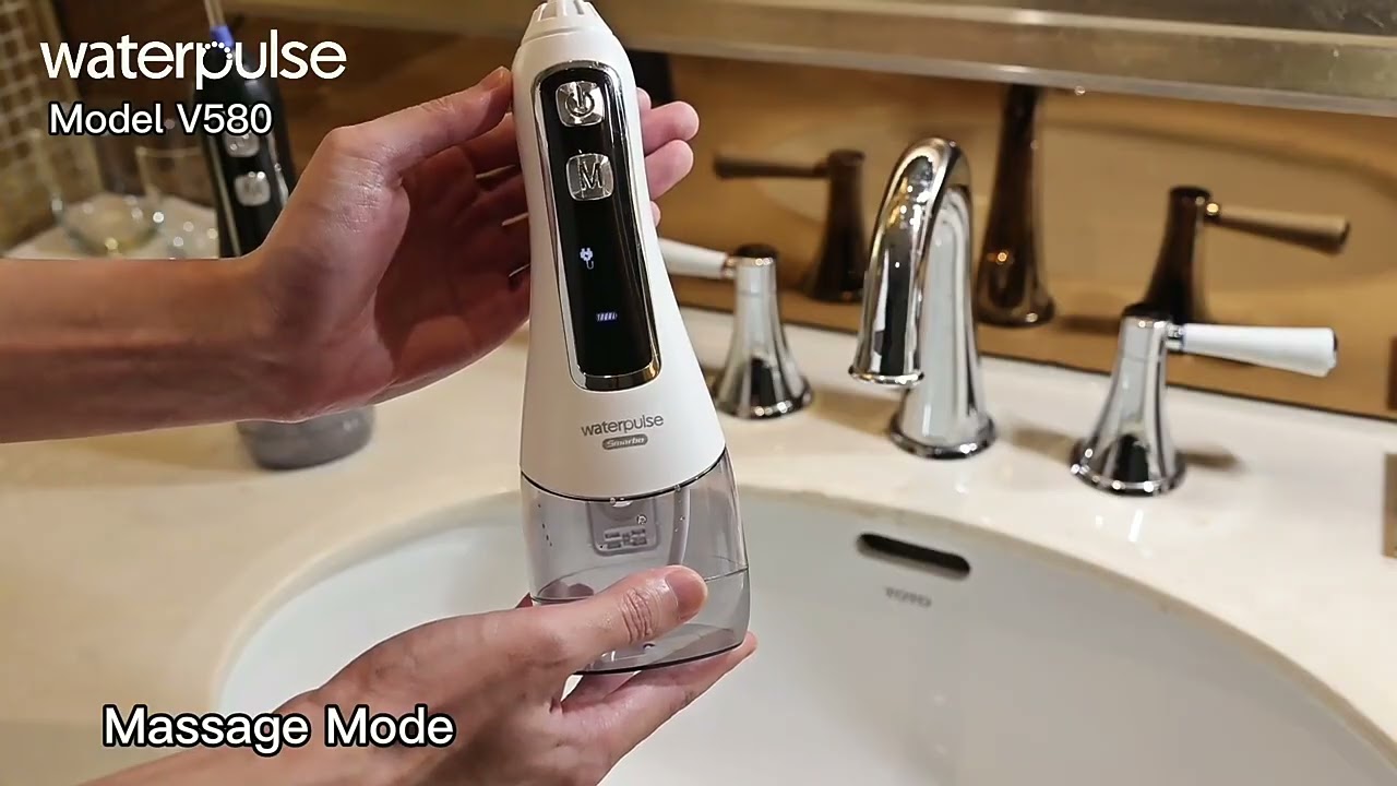 Waterpulse V580 Portable Water Flosser 320ml Water Tank Rechargeable  Irrigator Oral Teeth Cleaning