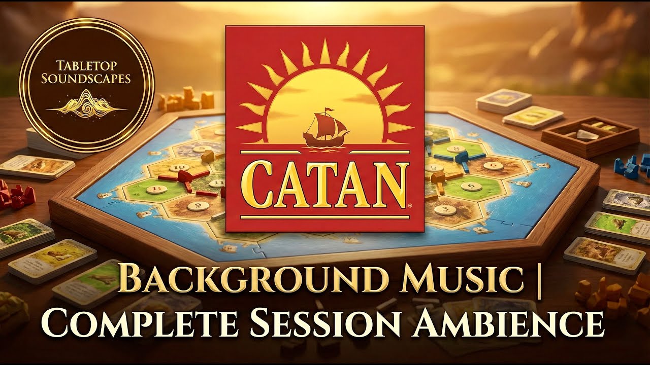 Catan Background Music | Calm Strategy Board Game Ambience   HD 1080p