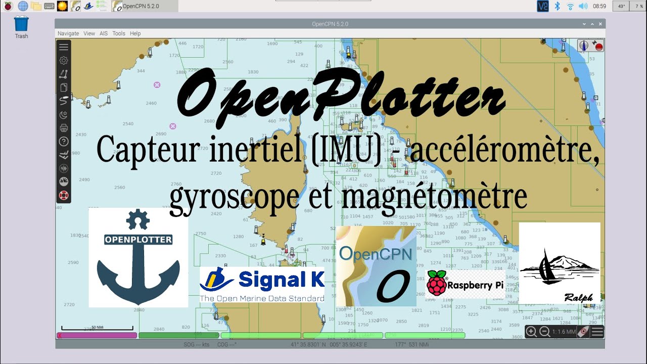 15. OpenPlotter - PyPilot -  Capteur inertiel (IMU) - Accéléromètre, gyroscope et magnétomètre