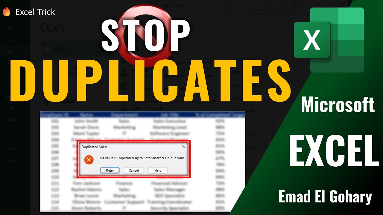 Prevent Duplicates in Excel with Data Validation   Easy Step by Step Guide