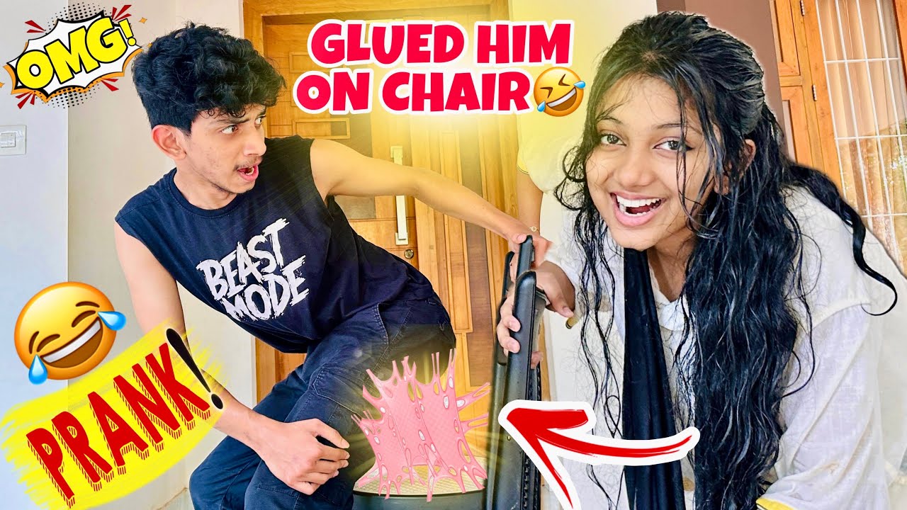Minsha🔥Prank on Kakka 🤣 pavam kakka | Glued up kakka on chair🤣🔥🔥🔥🔥🔥