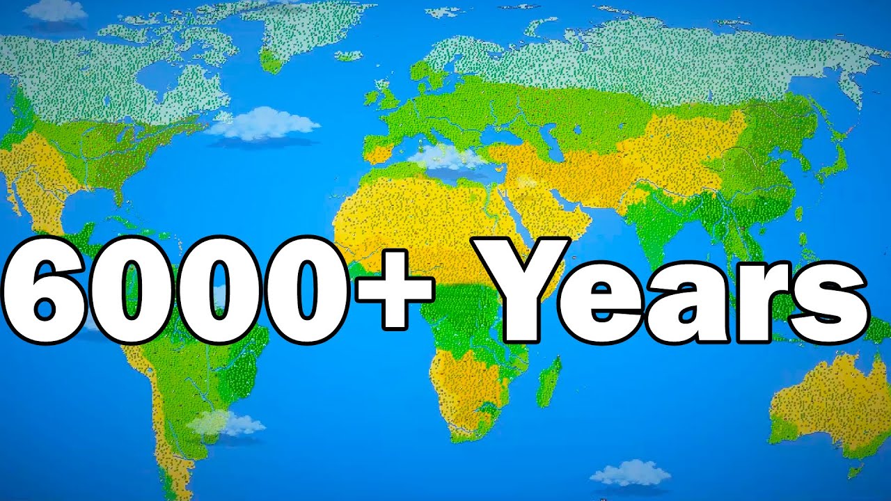 12 часов переселения людей за 8 минут - WorldBox Timelapse