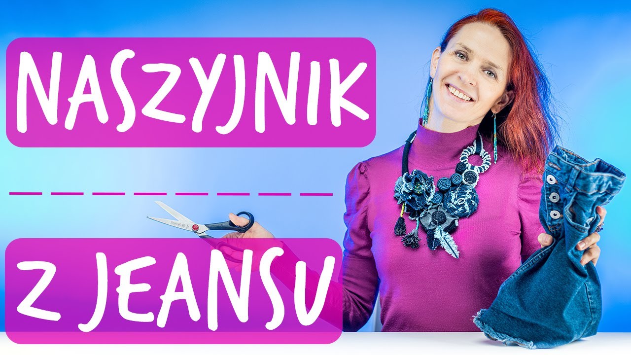 Naszyjnik z jeansu DIY, Biżuteria z dżinsu