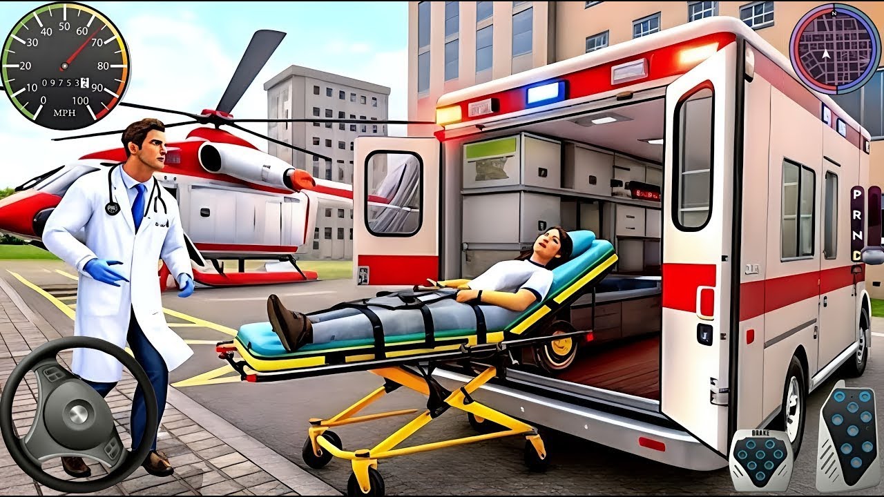 Ambulance city Rescue simulator - 912 US Emergency Ambulance Driving 3D : Android Game play 