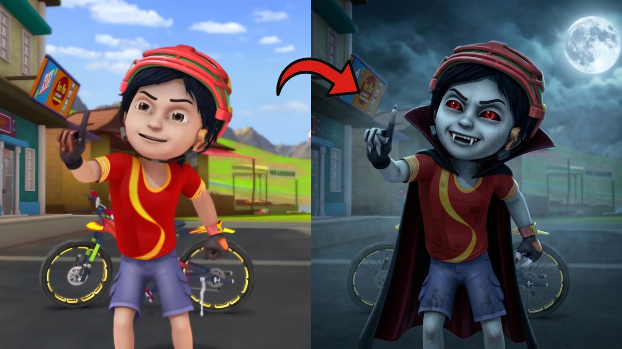 Shiva Cartoon Characters as Vampire 🧛