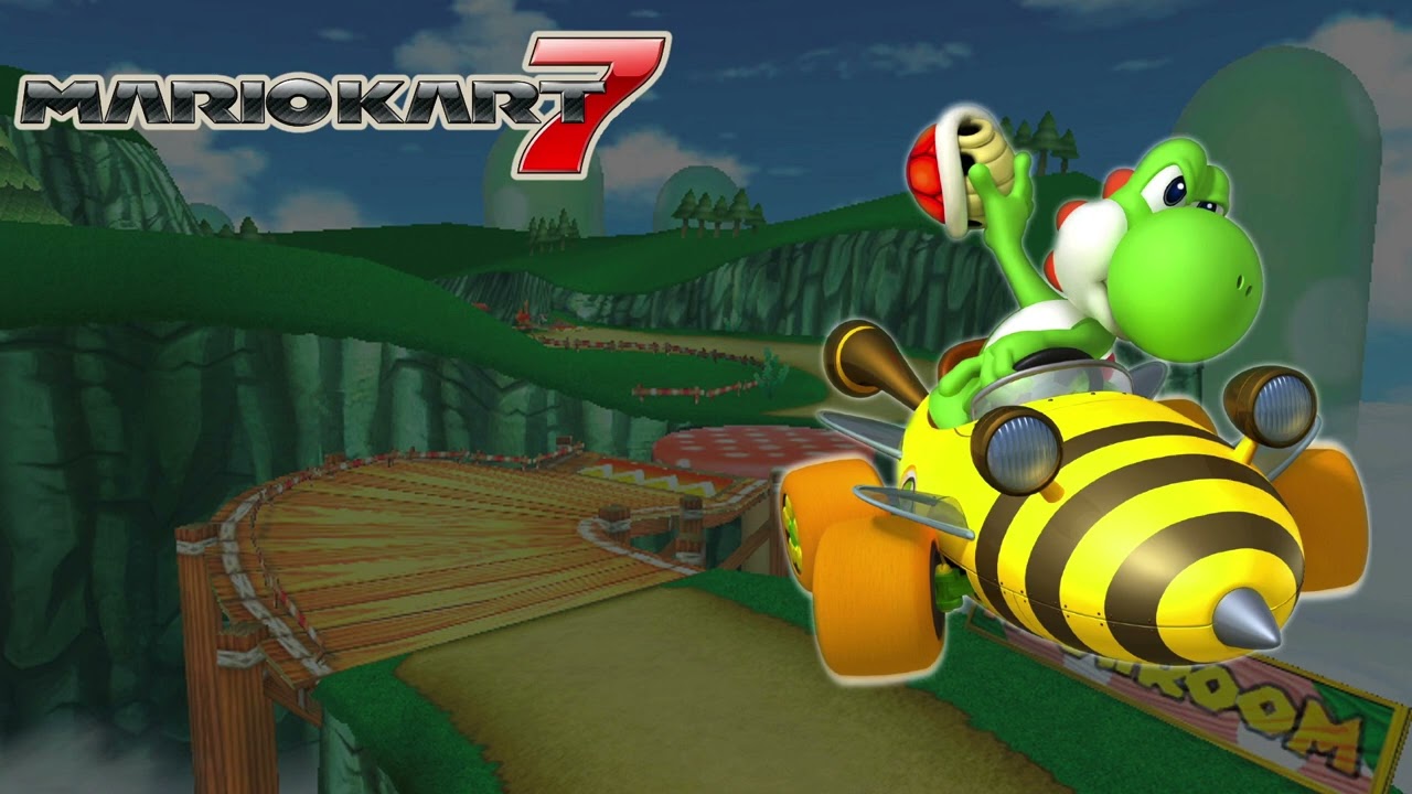 Wii Mushroom Gorge - Mario Kart 7 (Slowed Down)