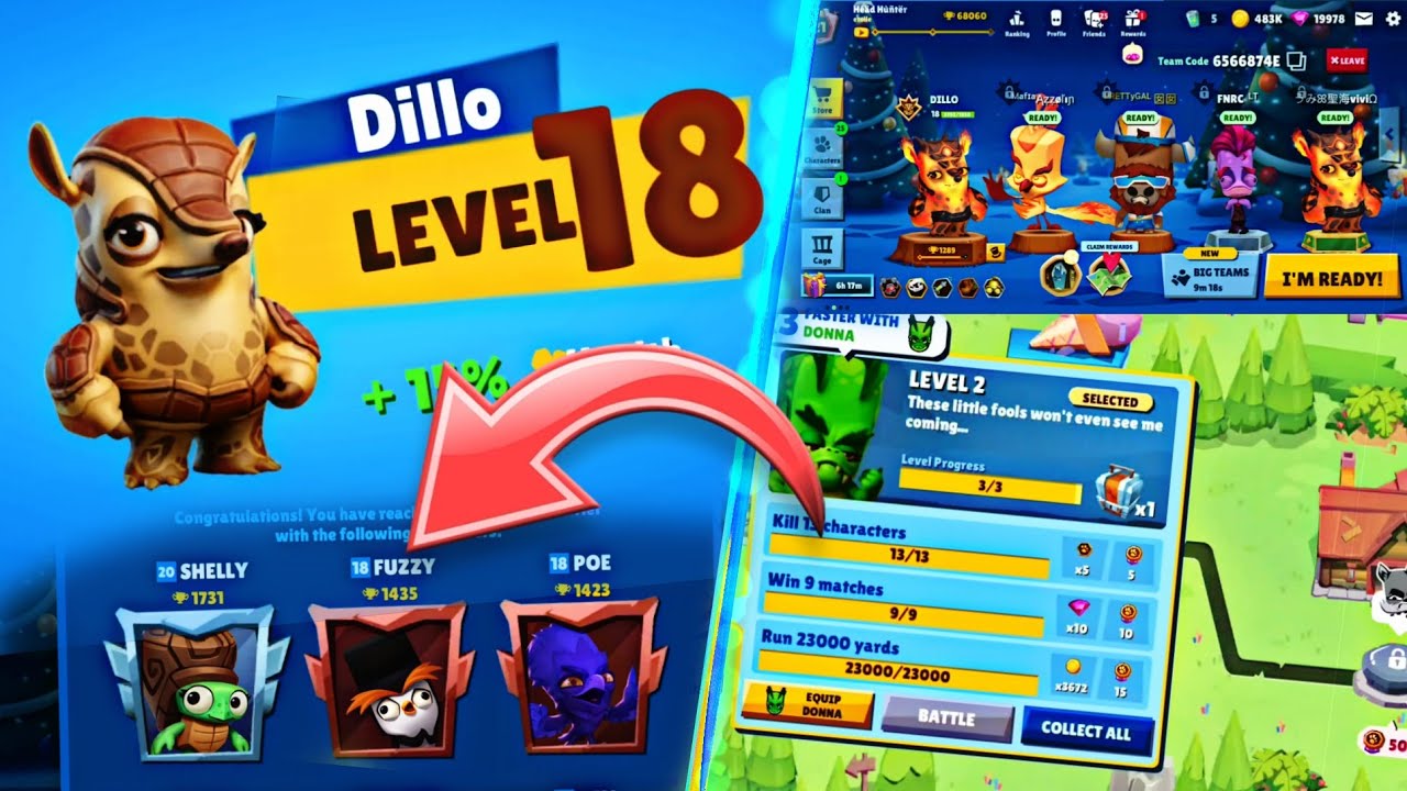 Zooba Dillo 18 Upgrade New Update Level Squad Gameplay