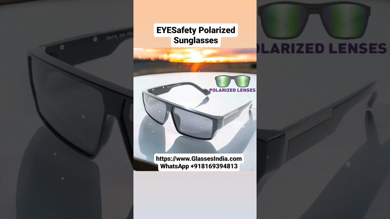 EYESafety Rectangle Polarized Biker Motorcycle Sunglasses Rxable