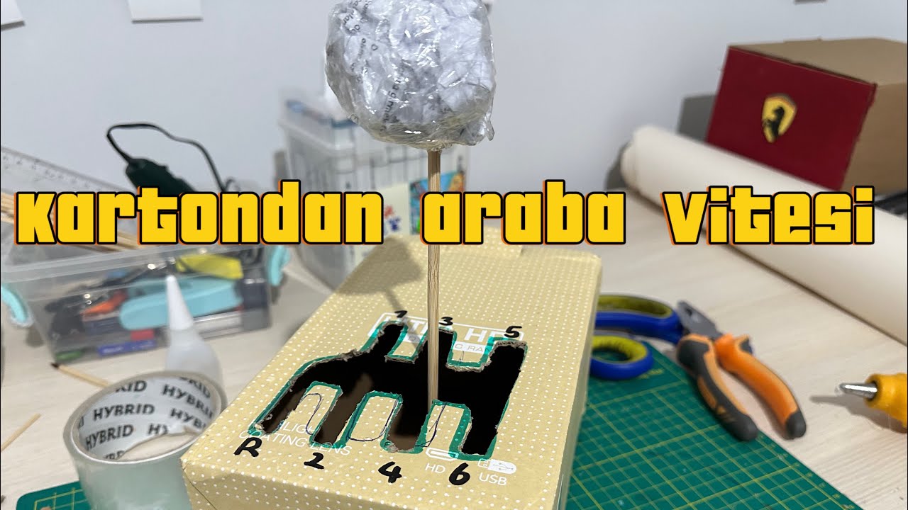 Kartondan araba vitesi yapımı