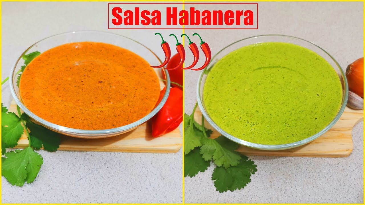 Salsa de Chile Habanero, Salsa Roja y Verde.