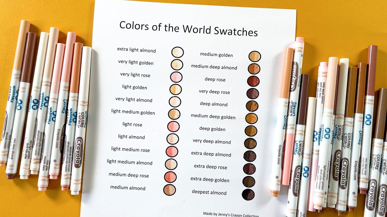 Crayola Colors of the World Fineliner Markers: Swatches, Doodles, Shading and Blending