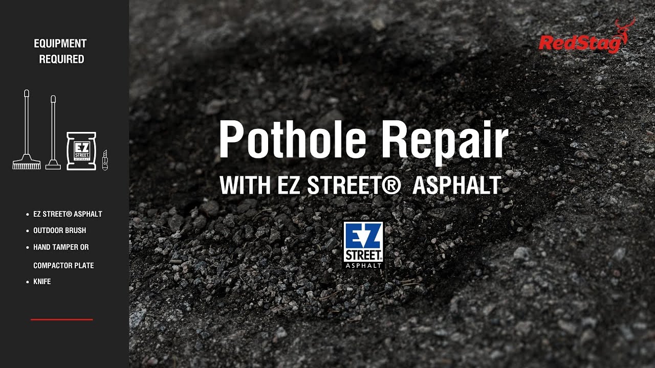 How to repair a pothole with EZ Street Asphalt 🕳️ 🚗