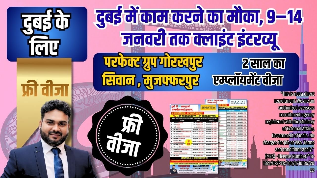 दुबई जाने वालों के लिए सुनहरा मौका 9 –14 जनवरी - Perfect Group