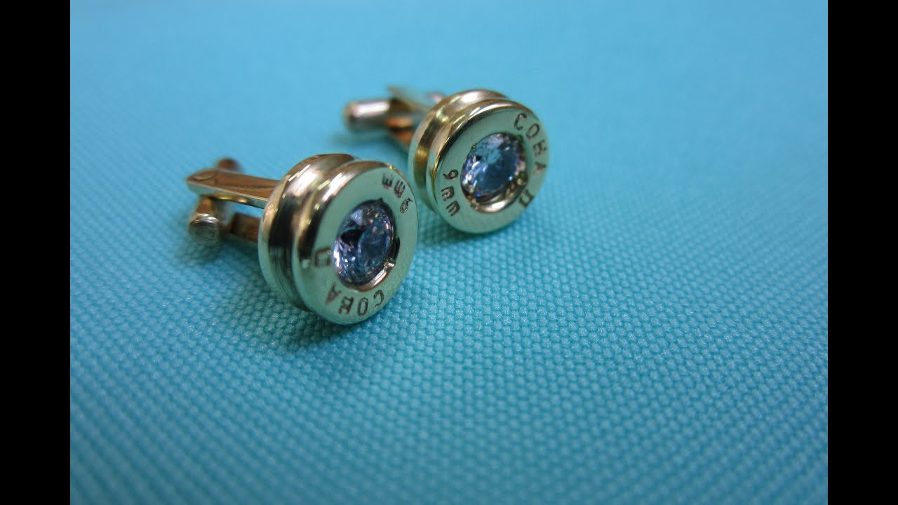 Как сделать запонки из гильзы. Cufflinks from the sleeve