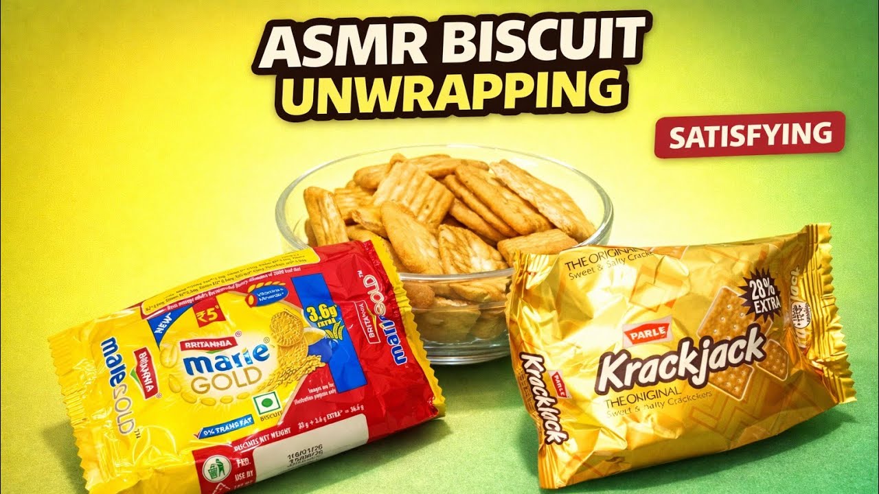 ASMR Biscuit Unwrapping & Crunchy Eating Sounds | Most Satisfying Food ASMR #asmr