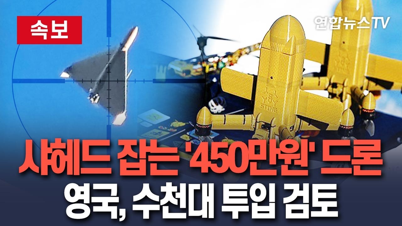 [🔴속보] 이란 샤헤드 잡는 '450만원' 요격 드론…英, 중동에 수천대 투입 검토 / 연합뉴스TV(YonhapnewsTV)