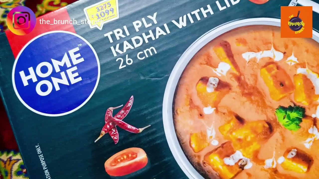 ₹3275 Tri Ply Kadhai at Just ₹1099 😲 | Honest Review + Unboxing | Home One Cookware