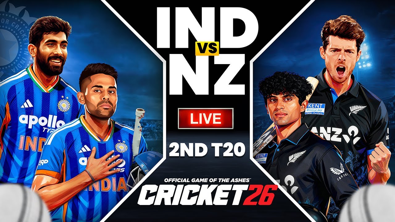 IND vs NZ 2nd T20I LIVE 🔴 | India vs New Zealand Today Match | Cricket 26 Live Gameplay | CricSOFI