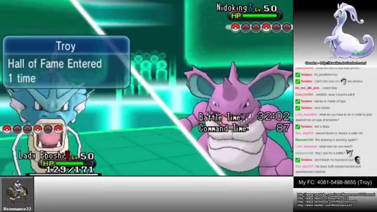 Pokemon X/Y Wifi Battle #28: Resonance22 vs Darktrout (Crawdaunt)