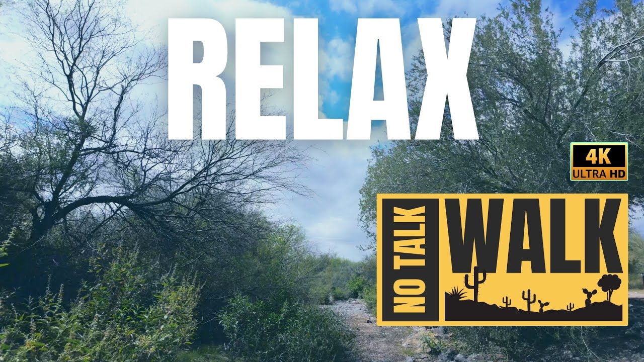 Vistancia / Peoria AZ Trails for Treadmill - Short Walk 5 minutes - No Talk Walk 4k