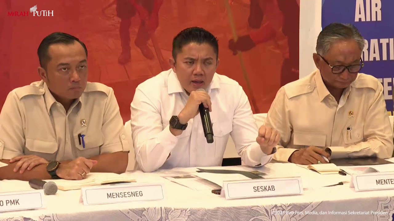 LIVE: Konferensi Pers Perkembangan Penanggulangan Bencana Sumatra, 19 Desember 2025