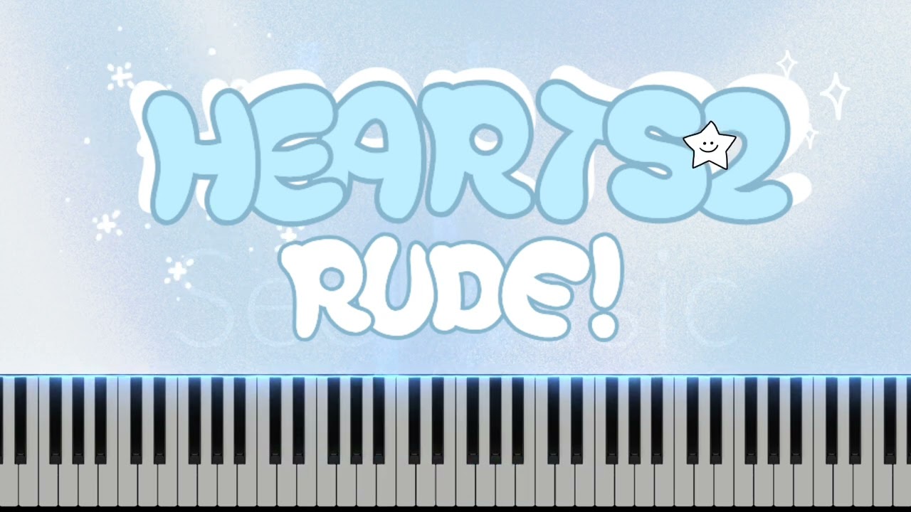 Hearts2Hearts (하츠투하츠) - RUDE! (짧은Ver. / 체르니 100 / 비기너 ) (가사, 코드) Easy Sheet Music