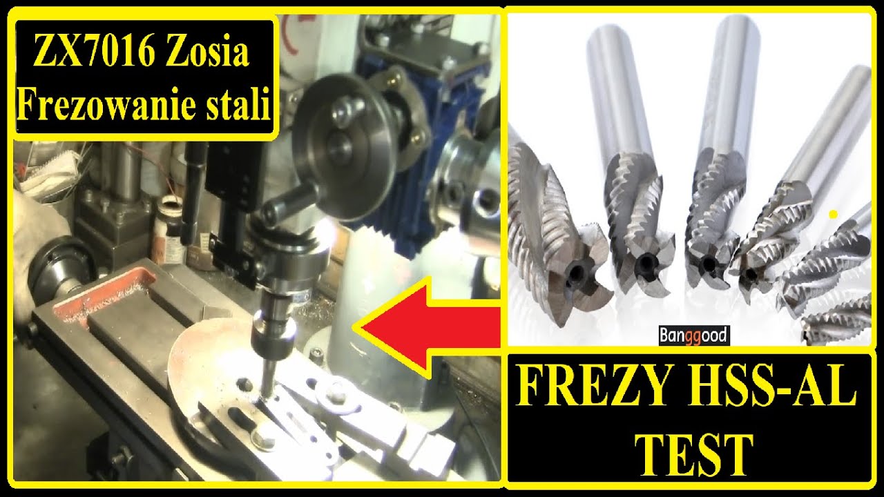 Frezowanie Stali ZX7016 Test frezów HSS-AL do obróbki zgrubnej stali i metali kolorowych